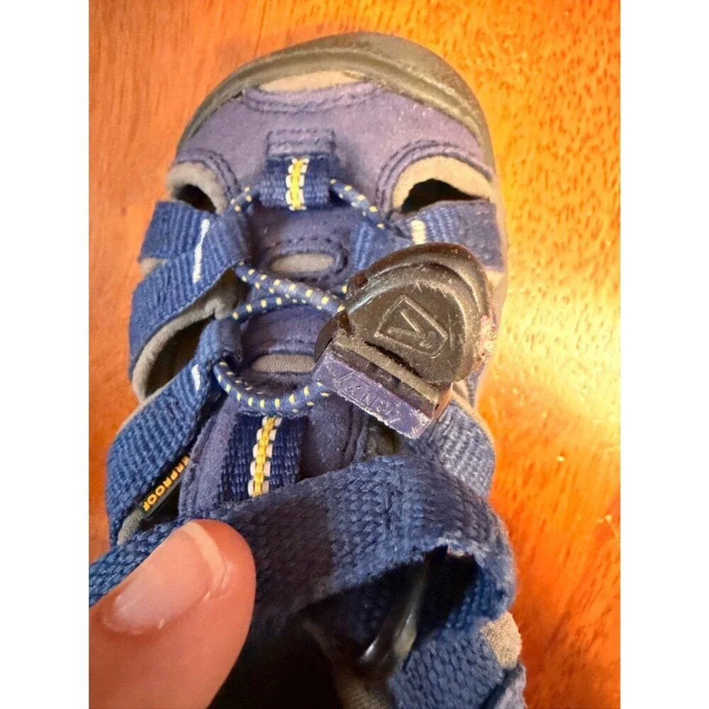 KEEN Unisex- Kids Newport H2 Closed Toe Water Sandals Blue Depths/Gargoyle Sz 8